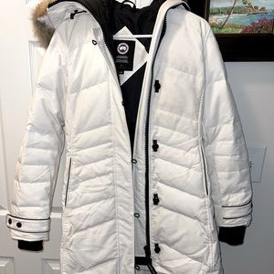 Canada Goose White Lorette Parka XS